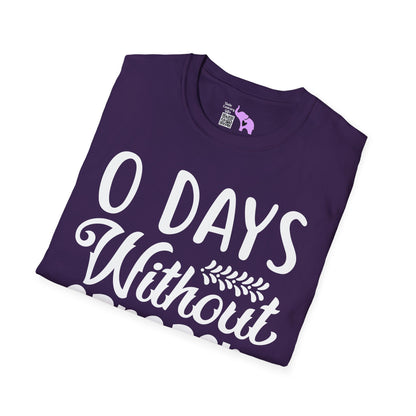 0 Days Without Sarcasm Adult T-shirt