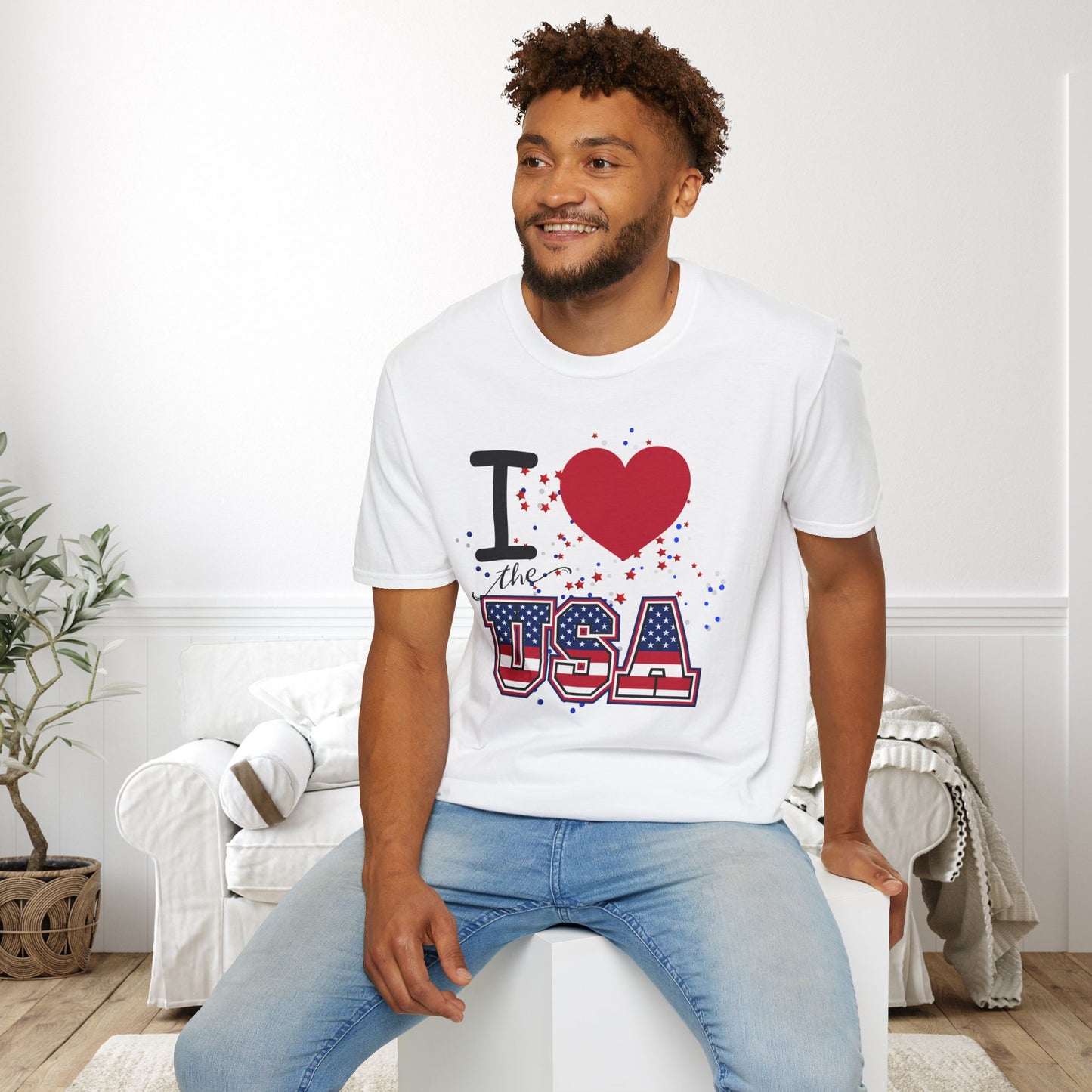 I Love The USA Adult T-shirt