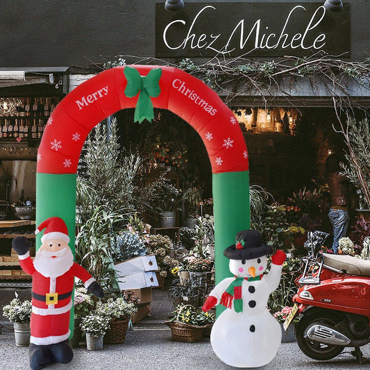 Inflatable Christmas Arch with Santa and Snowman or Santa Claus