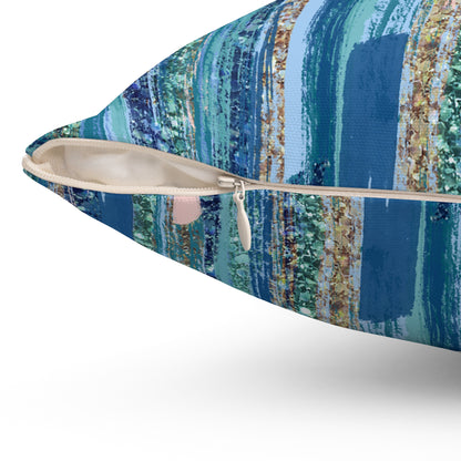 Ocean Drizzle Throw Pillow