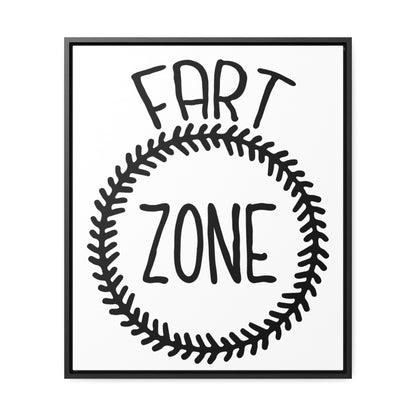 Fart Zone  2 Canvas Wraps, Vertical Frame