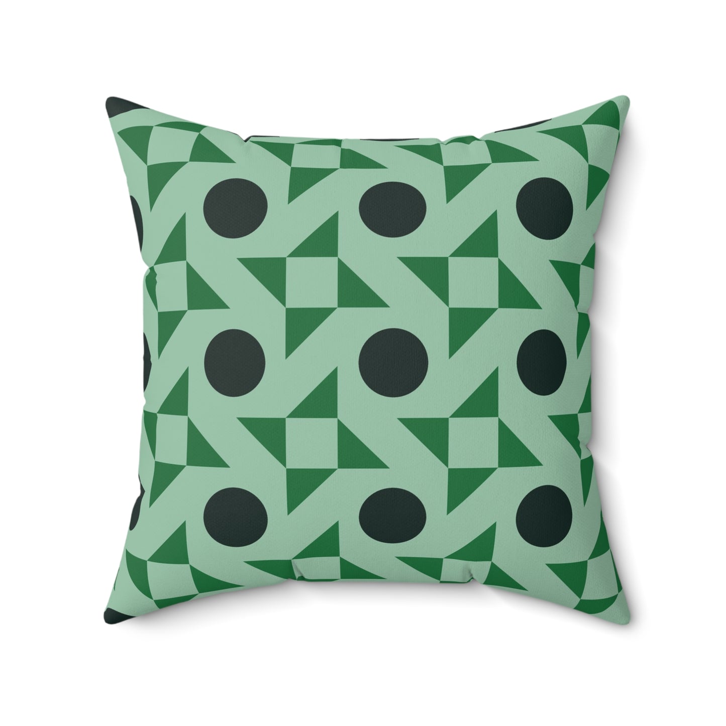 Emerald Pinwheels Throw Pillow
