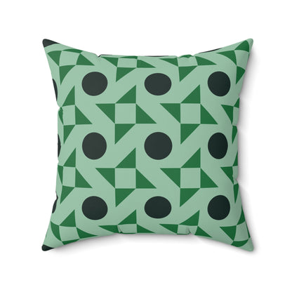 Emerald Pinwheels Throw Pillow