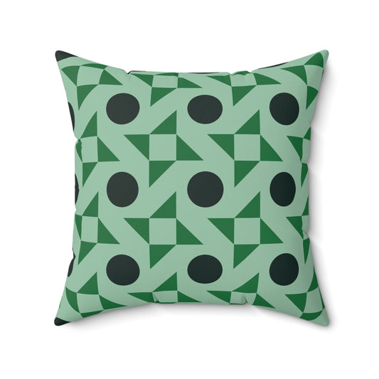 Emerald Pinwheels Throw Pillow