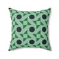 Emerald Pinwheels Throw Pillow