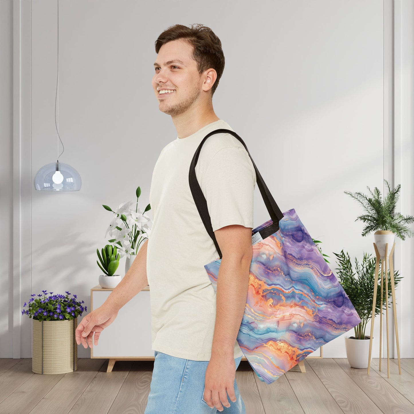 Dreamwave Marble Canvas Tote Bag