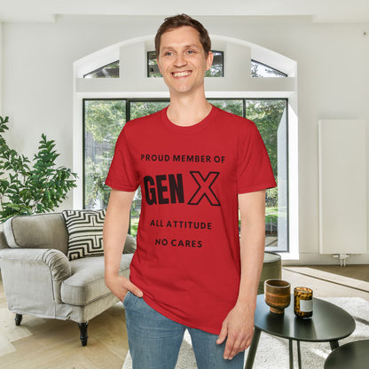GenX All Attitude No Cares Adult T-shirt