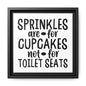 Sprinkles Are For Cupcakes Not For Toilet Seats Canvas Bathroom Art