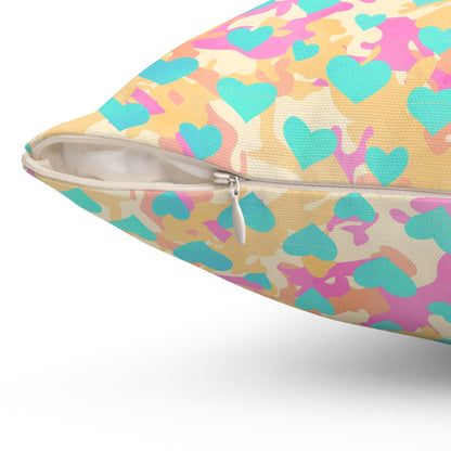 Sweetheart Camo Throw Pillow