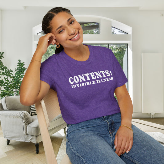 Contents: Invisible Illness Adult T-shirt
