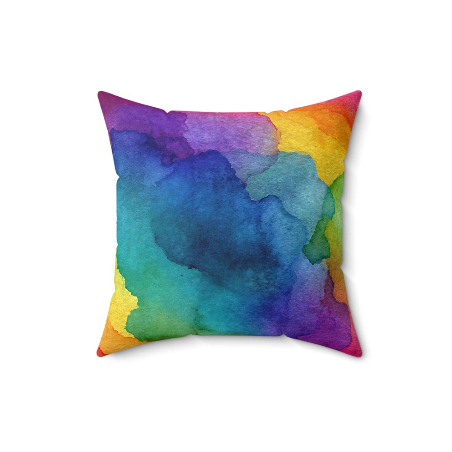 Rainbow Watercolors Throw Pillow