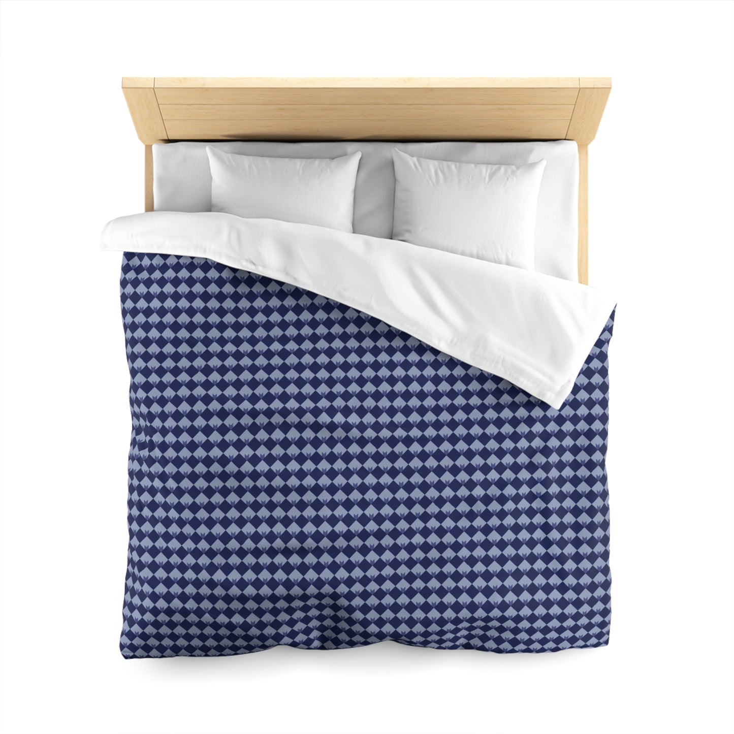 Diamond Bloom-Navy & Periwinkle Duvet Bedding Set