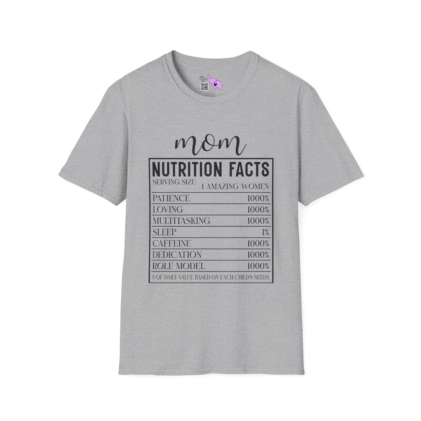 Mom Nutrition Facts Adult T-shirt