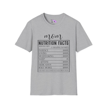 Mom Nutrition Facts Adult T-shirt