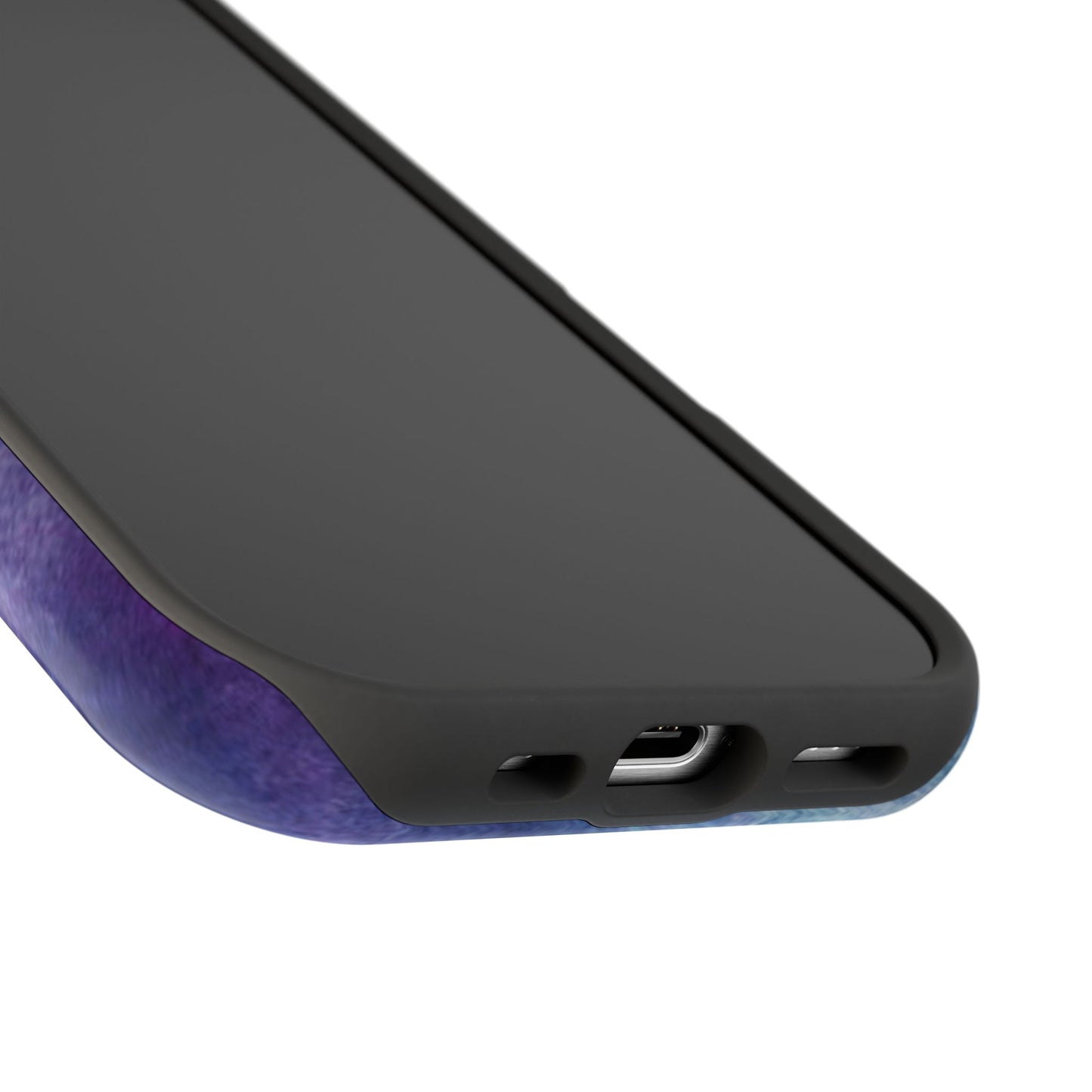 Phoenix Silhouette Over Teal Nebula MagSafe® Compatible Tough Case for iPhone