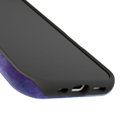 Phoenix Silhouette Over Teal Nebula MagSafe® Compatible Tough Case for iPhone