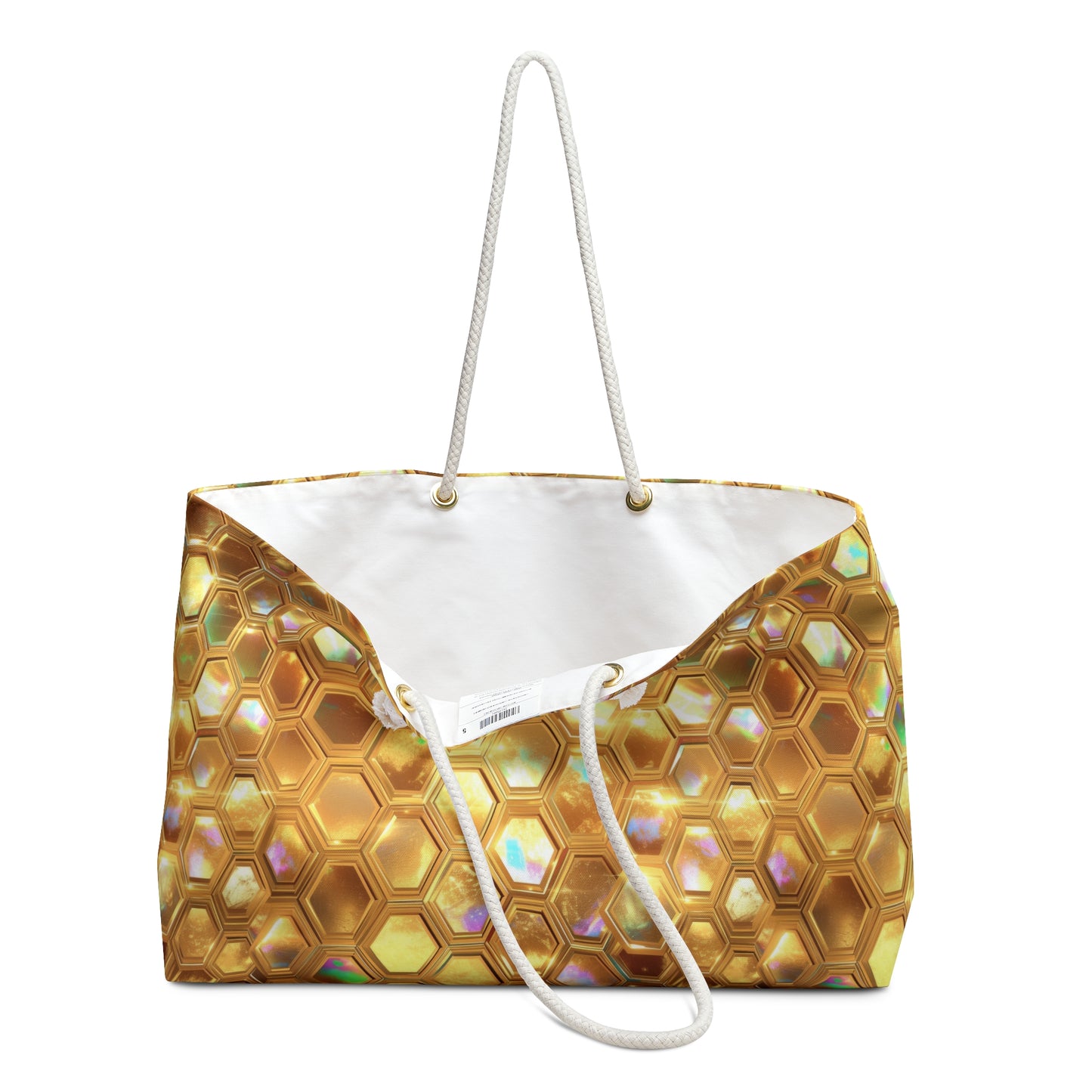 Golden Prism Grid Weekender Bag