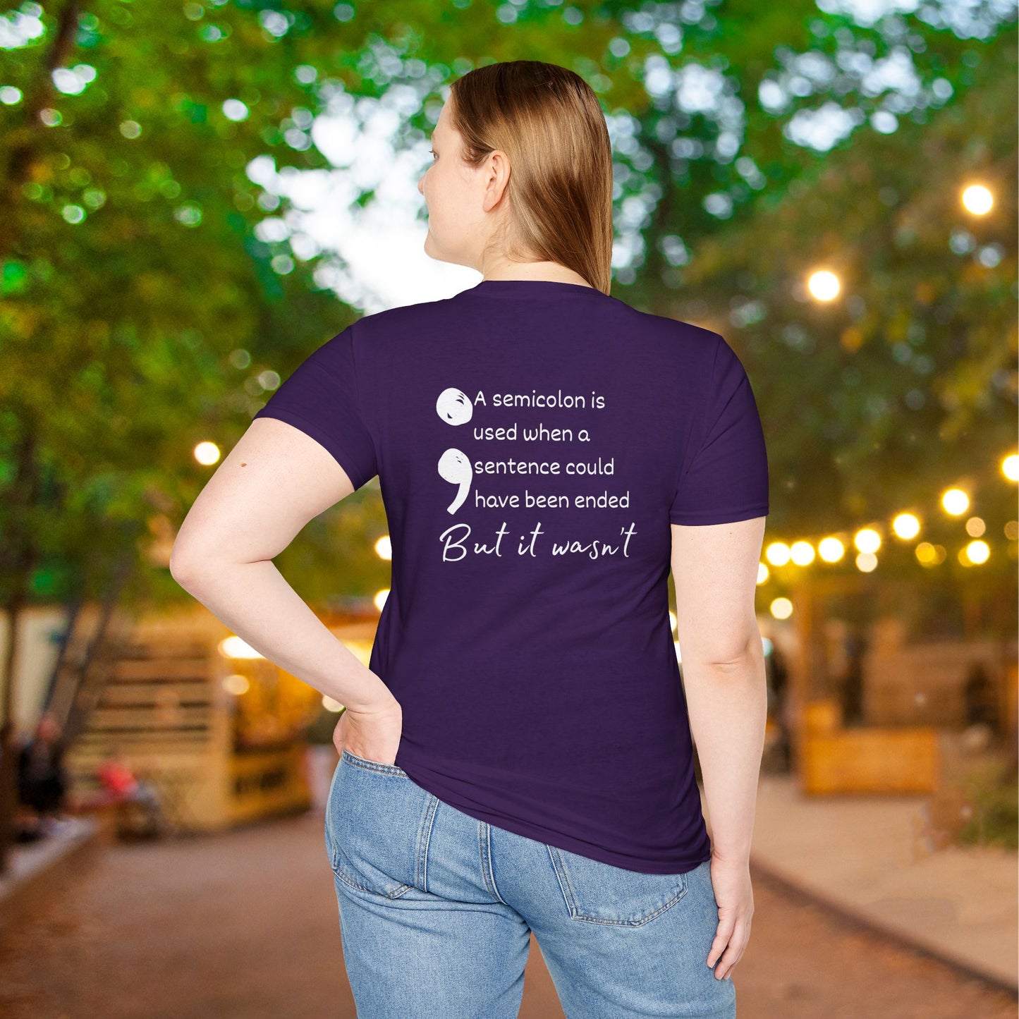 Strength in the Storm SemiColon Adult T-shirt