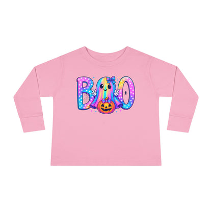 Pastel Boo Toddler Long Sleeve Tee