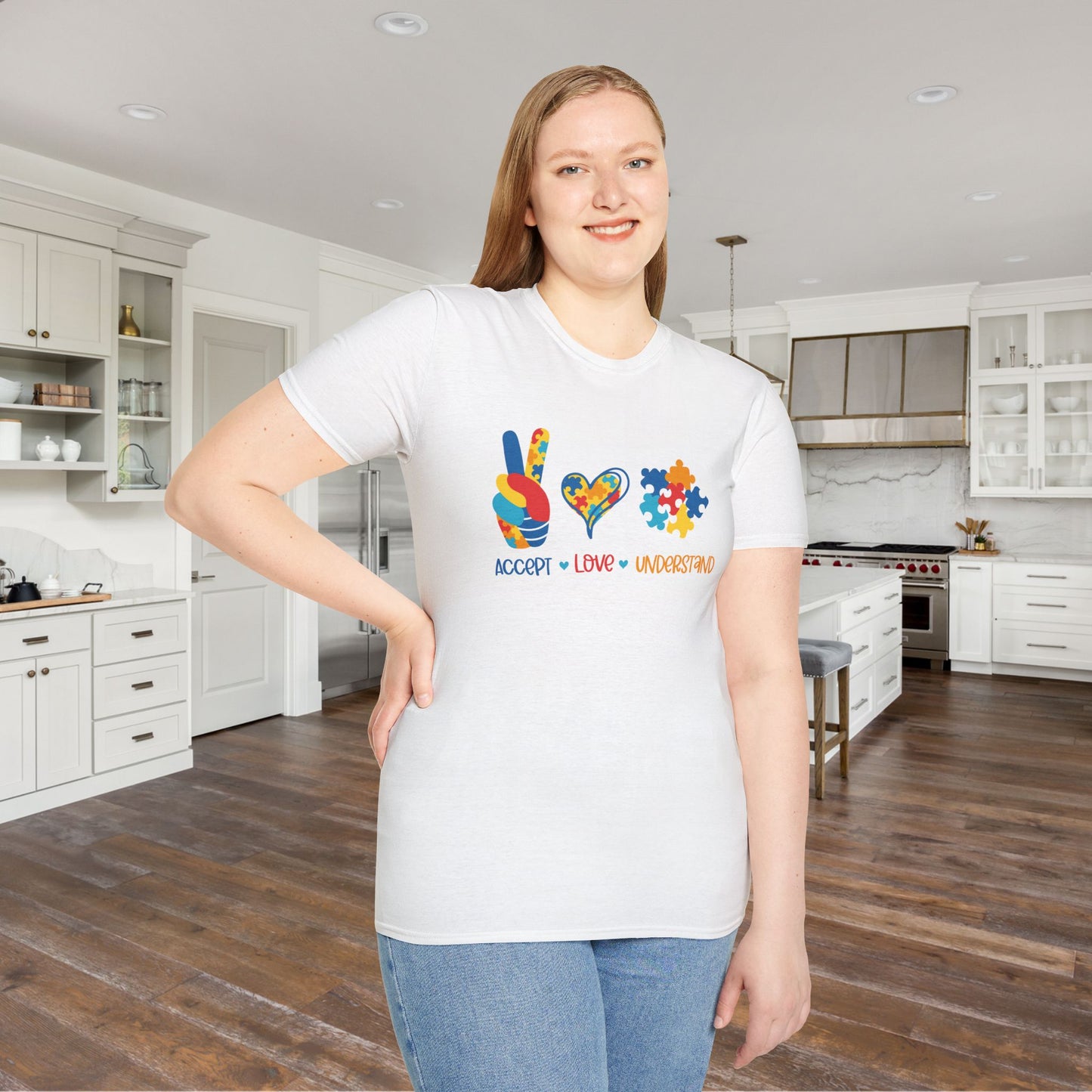 Accept Love Understand Autism Awarness Adult T-shirt