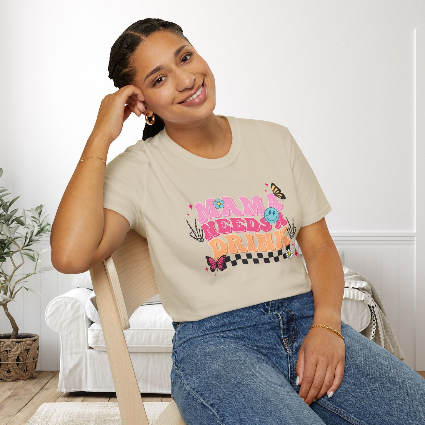 Mama Needs A Drink Adult T-shirt