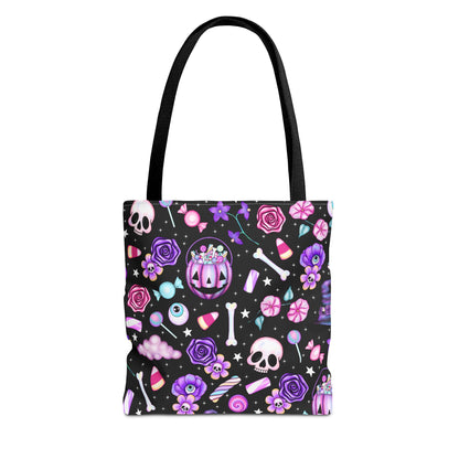 Candy Skulls & Bones Canvas Tote Bag