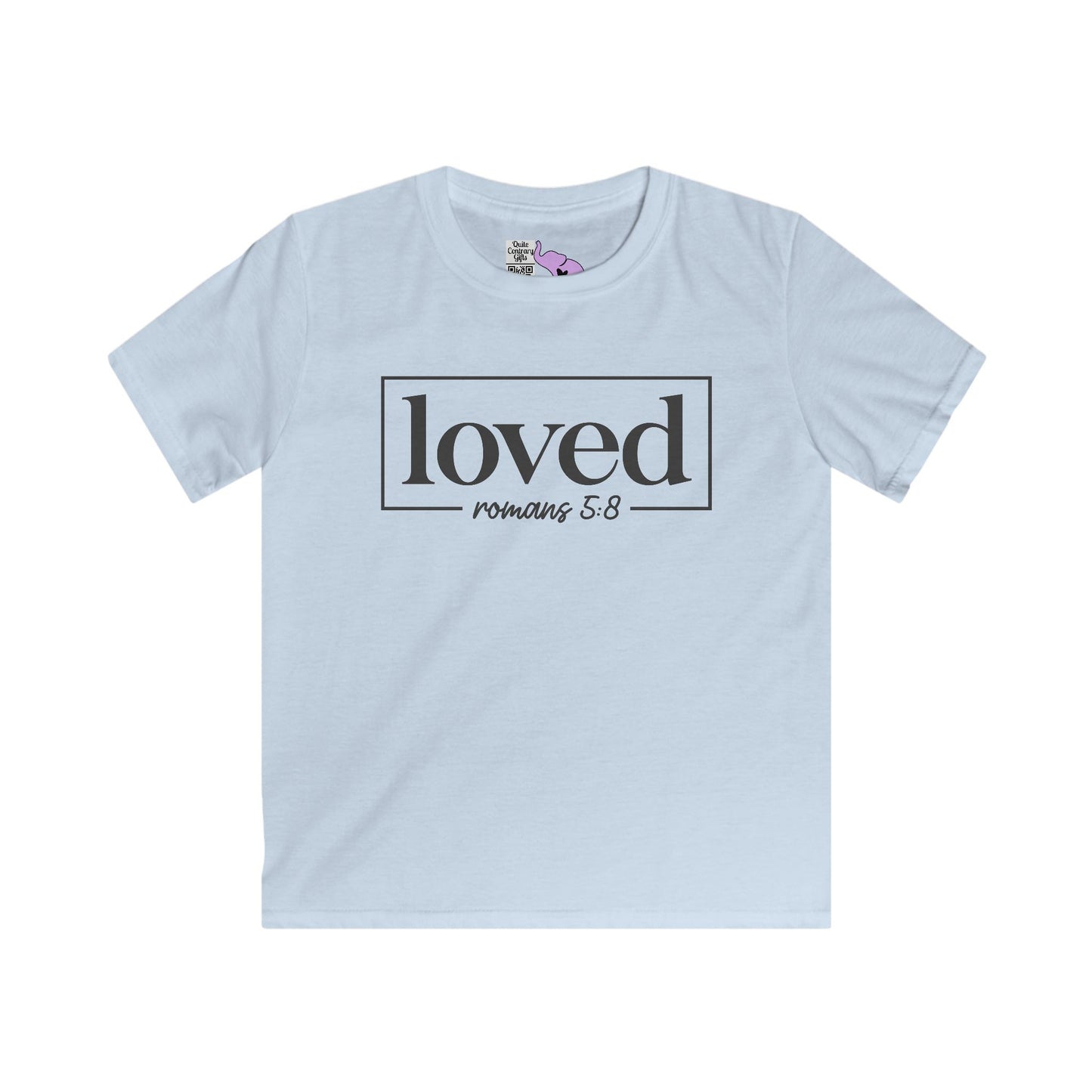 Loved Romans 5:8 Youth Softstyle Tee
