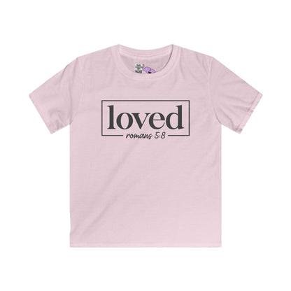Loved Romans 5:8 Youth Softstyle Tee