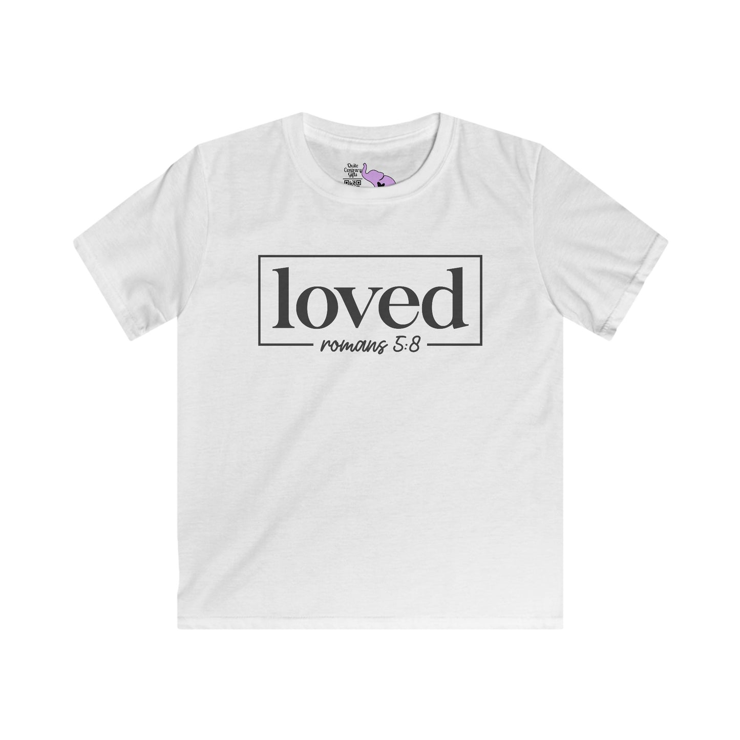 Loved Romans 5:8 Youth Softstyle Tee