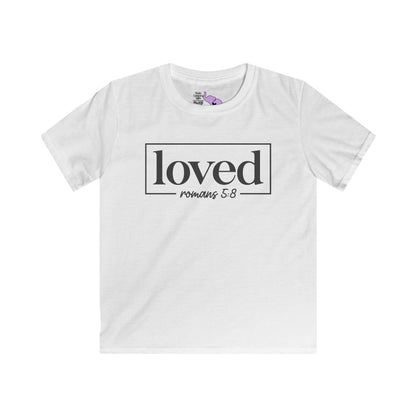 Loved Romans 5:8 Youth Softstyle Tee
