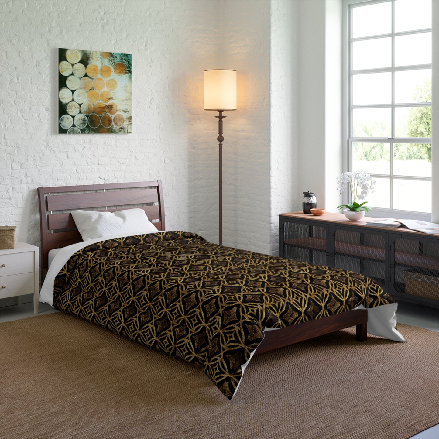 Golden Star Lattice Basic Bedding Set