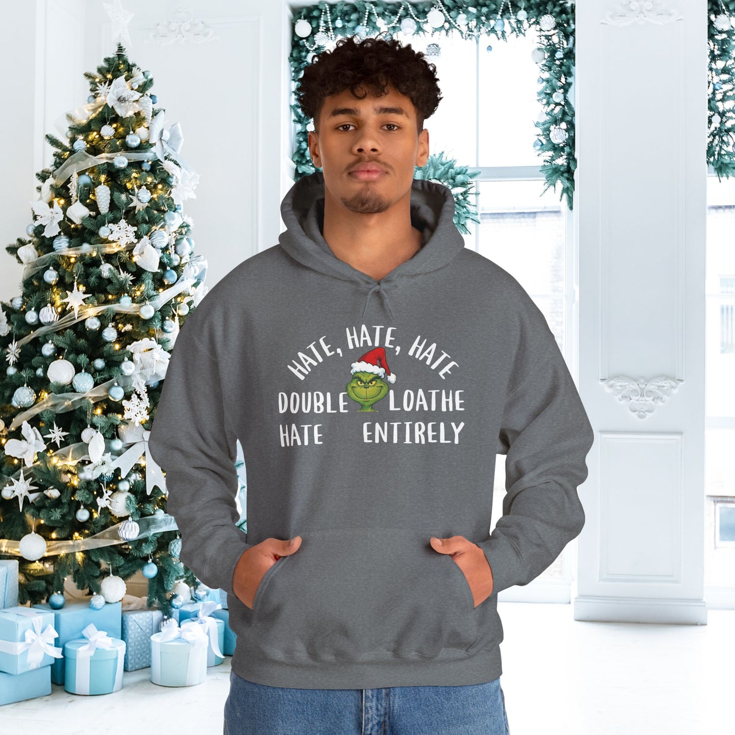 Hate, Hate, Hate, Double Hate, Loathe Entirely Adult Heavy Blend™ Hooded Sweatshirt
