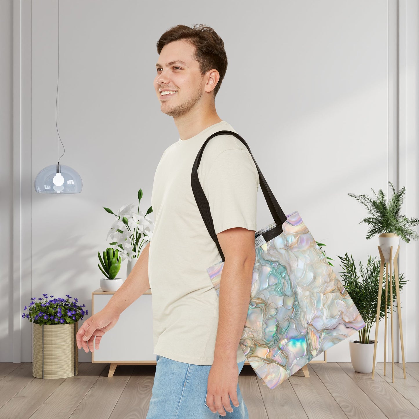 Green Opalescent Dreams Canvas Tote Bag