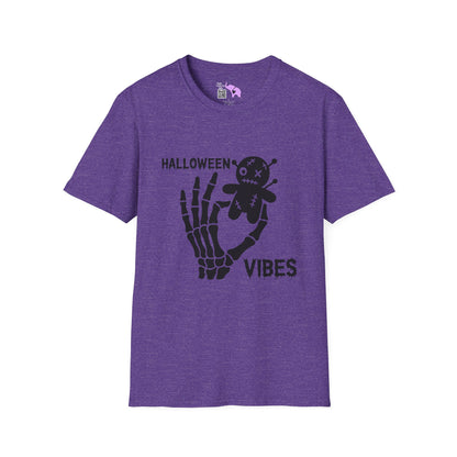 Halloween Vibes (Skeleton Hand & Voodoo Doll) Adult T-shirt