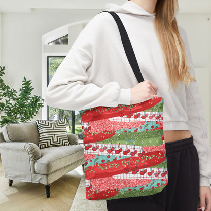 Cherry Lane Canvas Tote Bag