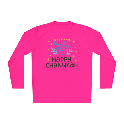 Happy Chanukah Adult Long Sleeve Tee
