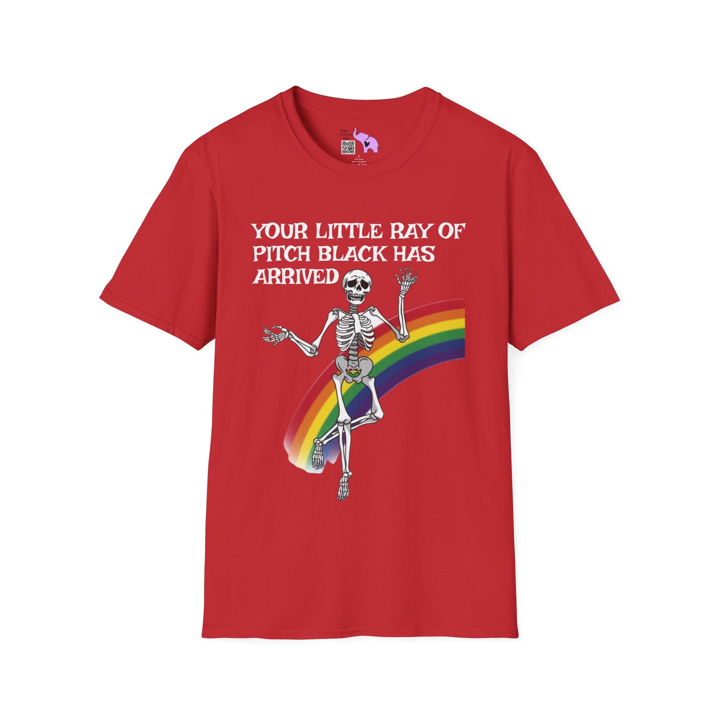 Your Little Ray of Pitch Black Has Arrived (Rainbow) Adult T-shirt