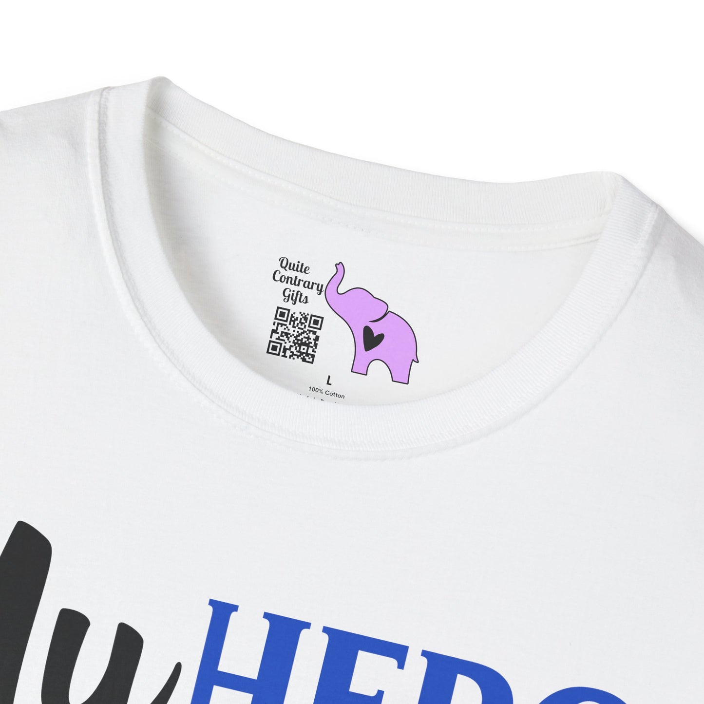 My Hero Wears A Badge Adult T-shirt