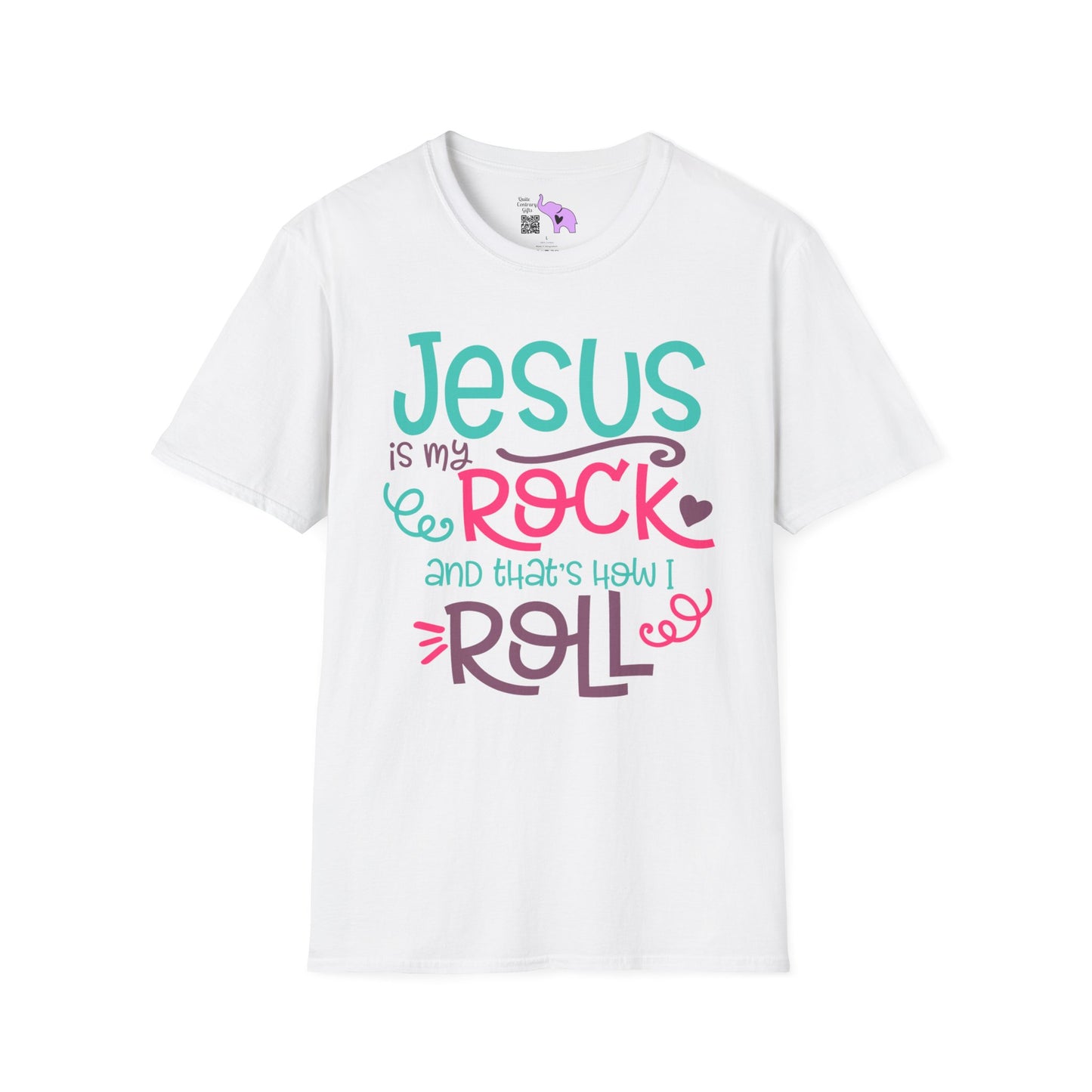 Jesus Is My Rock & That's How I Roll Adult T-shirt