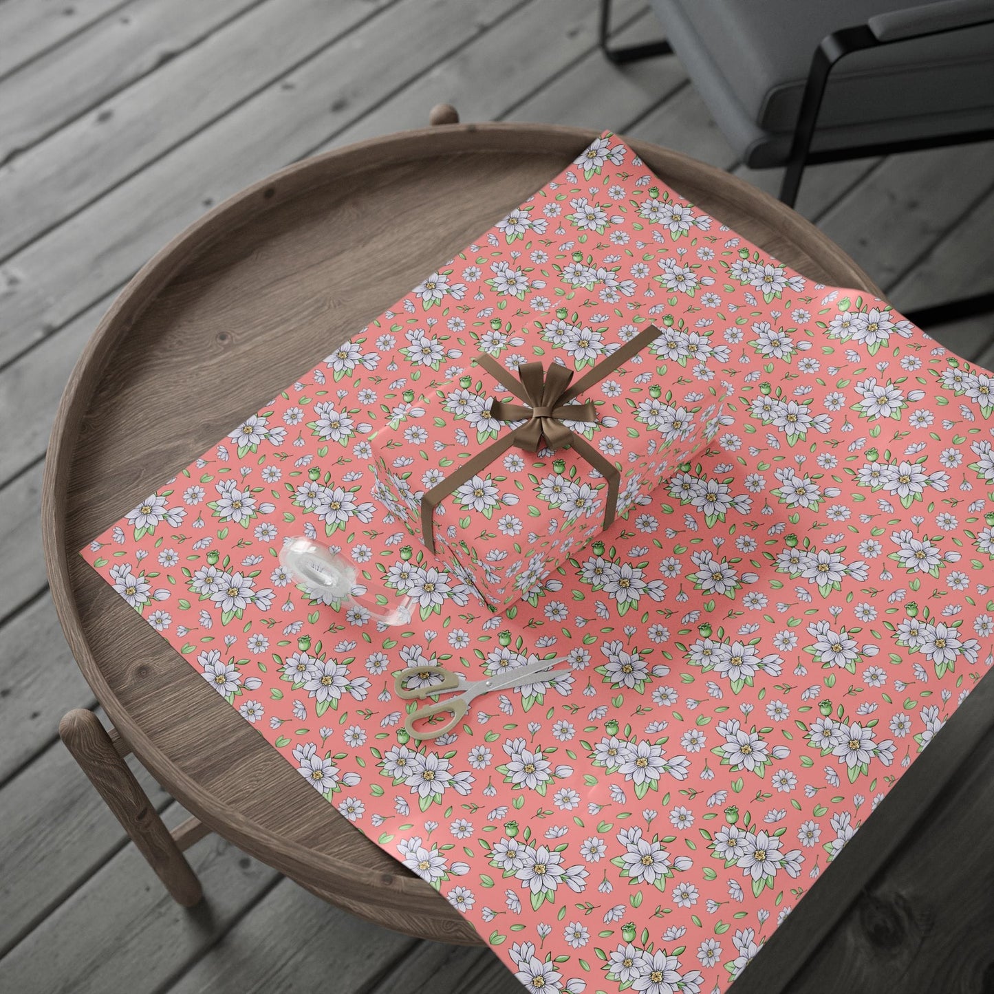 Jasmine Blush Garden Wrapping Paper