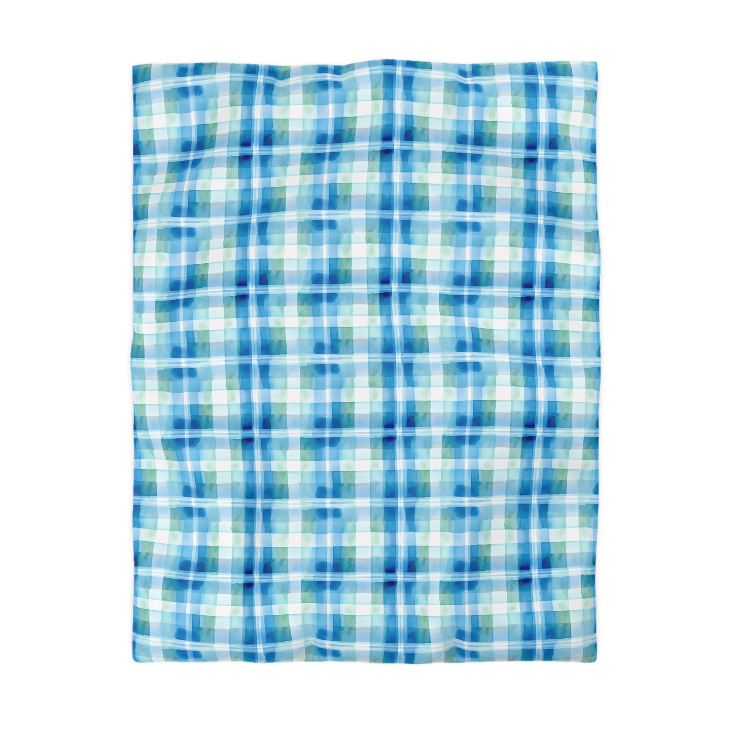 Ocean Sunset Plaid Microfiber Duvet Cover