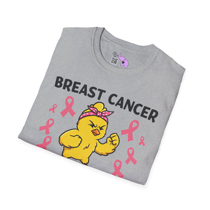 Breast Cancer Messed With The Wrong Chick Adult Unisex Tshirt