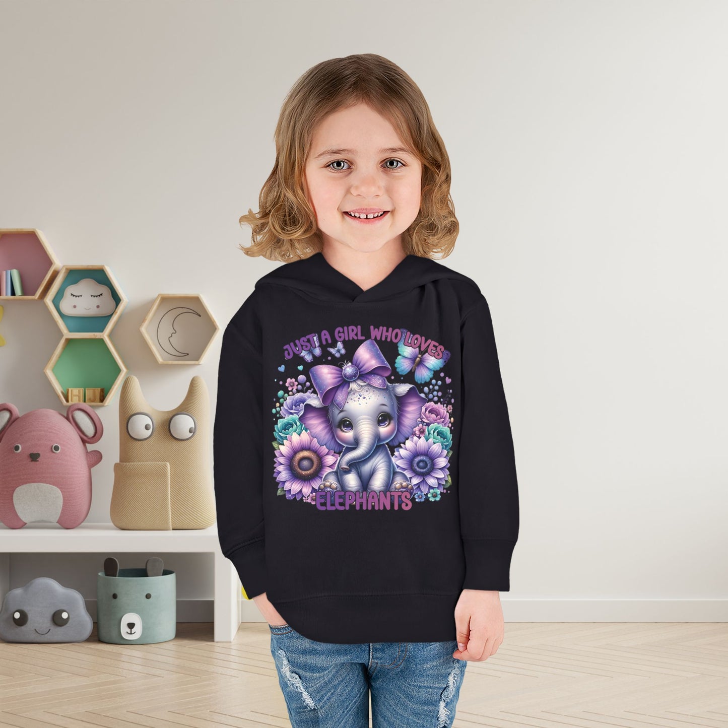 Just A Girl Who Loves Elephants Toddler Hoodie