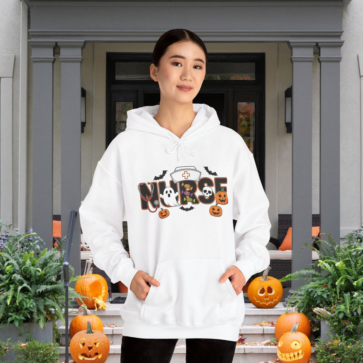 Fun Halloween Nurse Adult Heavy Blend™ Hoodie