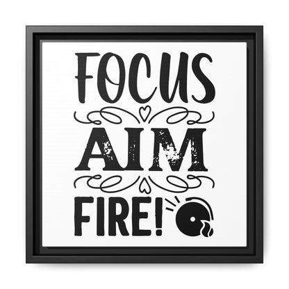 Focus Aim Fire Canvas Bathroom Art