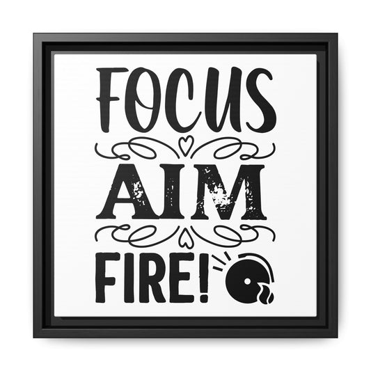 Focus Aim Fire Canvas Bathroom Art