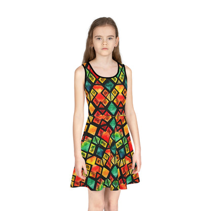 Freedom Flame Girls' Sleeveless Sundress