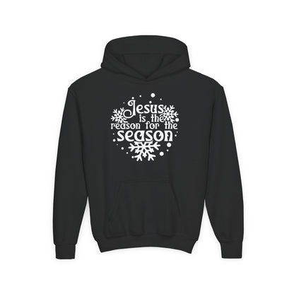 Jesus Is The Reason For The Season Snowflake Youth Hoodie