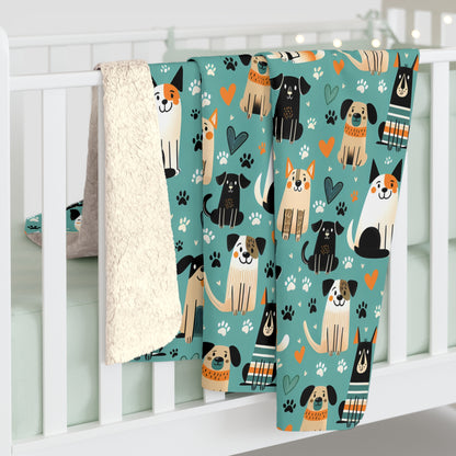 Happy Hounds Fleece Blanket