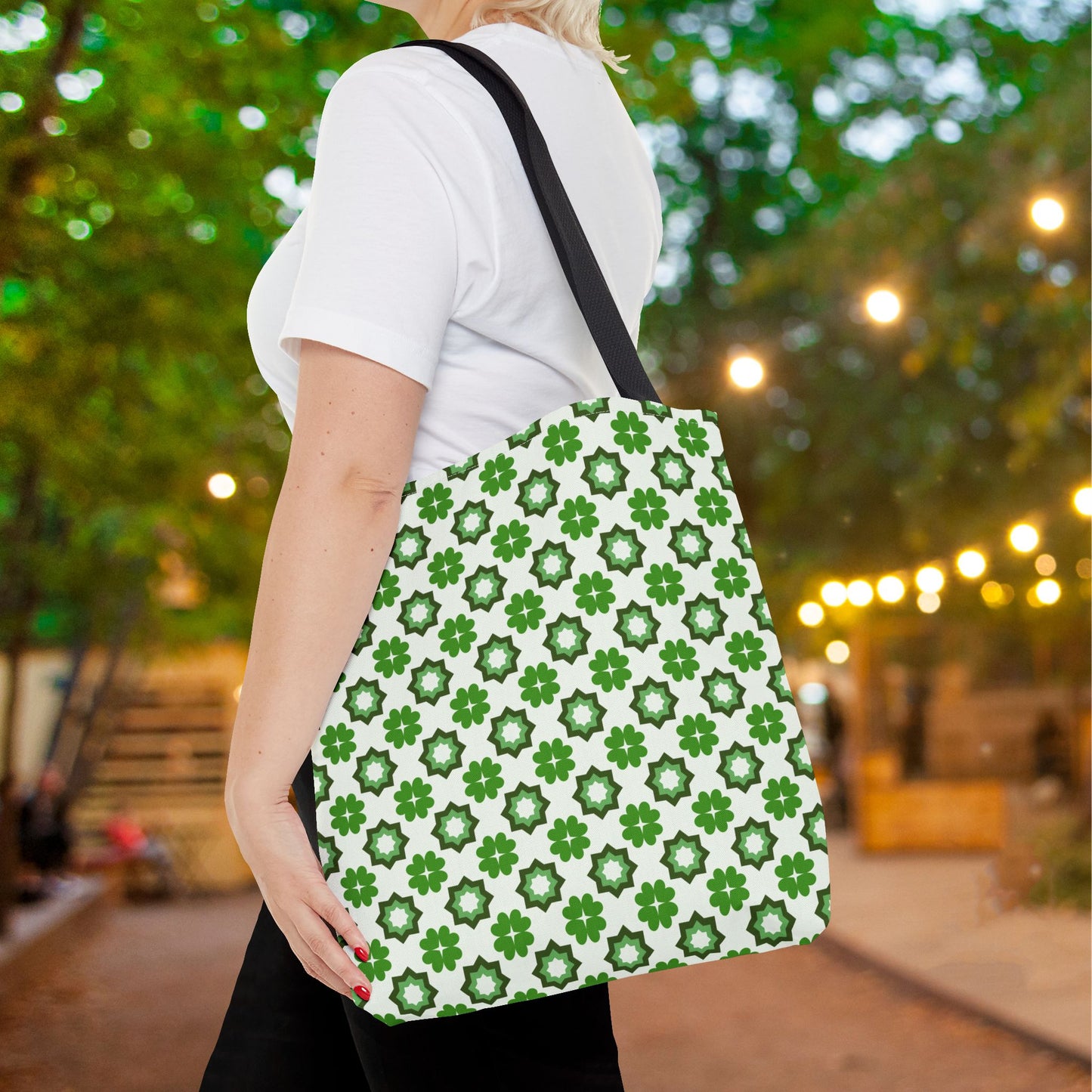 Emerald Star Garden Canvas Tote Bag